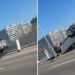 Teška nezgoda na Mostu na Adi: Automobil se prevrnuo, povređene osobe prevezene u bolnicu