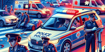 Sudar Automobila u Novom Sadu: Policija i Hitna Pomoć na Mestu Incidenta