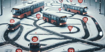 Zbog leda na kolovozu, preusmerene linije autobusa 20, 27, 38, 74 i 79