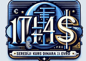 Srednji kurs dinara za evro u petak: 117,4403 dinara