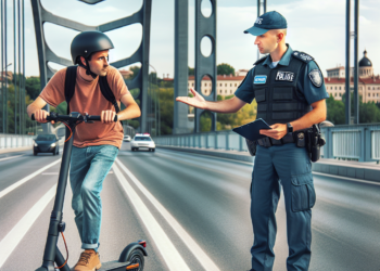 Policija zaustavila vozača trotineta na Gazeli: Kazna zbog vožnje bez helmeta!
