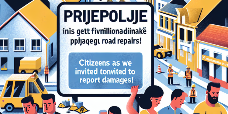 Prijepolje dobija pet miliona dinara za sanaciju rupa – Građani pozvani da prijave oštećenja!