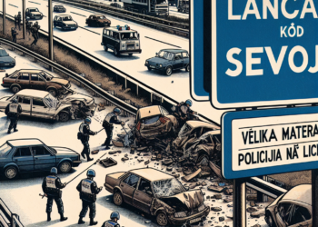 Lančani sudar kod Sevojna: Velika materijalna šteta, policija na licu mesta