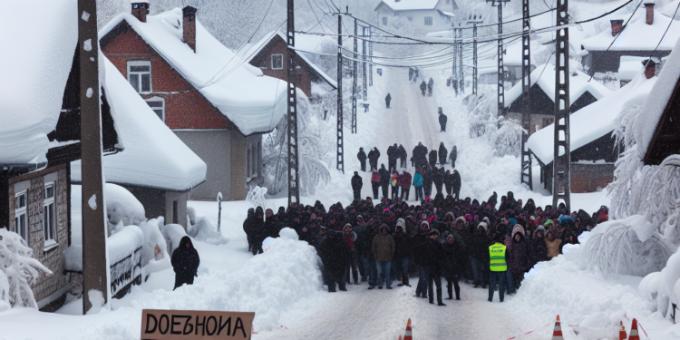 Sneg ponovo paralisao Loznicu: Meštani Brasine i Borine bez struje već 24 sata, blokirali put u protestu
