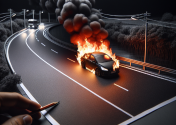 Buktinja na putu kod Užica: Automobil u pokretu zapalio se usred vožnje!
