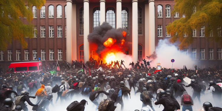 Incidenti ispred Rektorata: Protestanti nasrnuli na policiju tokom sukoba