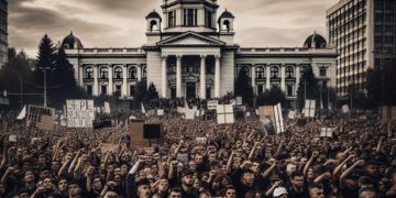 Protest ispred Rektorata: Novosađani krenuli ka Beogradu (FOTO, VIDEO)
