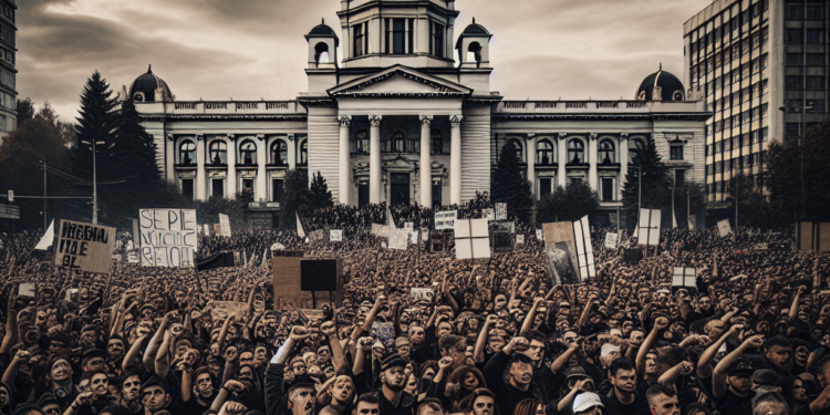 Protest ispred Rektorata: Novosađani krenuli ka Beogradu (FOTO, VIDEO)
