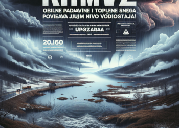 RHMZ upozorava: Obilne padavine i topljenje snega povećavaju nivo vodostaja!