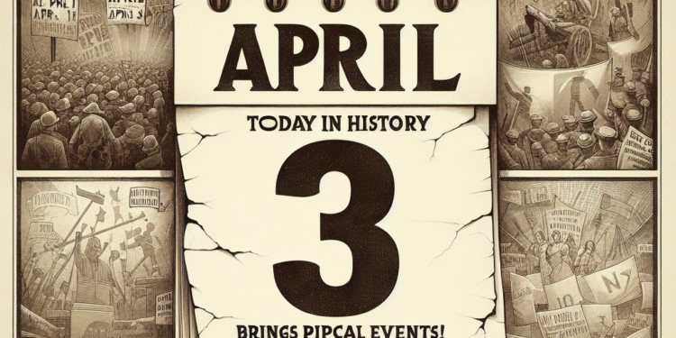Danas u istoriji: 3. april donosi prelomne događaje!