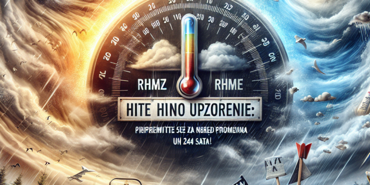 RHMZ izdao hitno upozorenje: Pripremite se za neočekivane promene u naredna 24 sata!