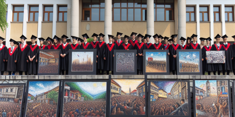 Studenti i maturanti Gornjeg Milanovca donose likovne radove povodom Takovskog ustanka pred Opštinu