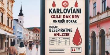 Karlovčani koji daju krv u utorak dobijaju besplatne analize!