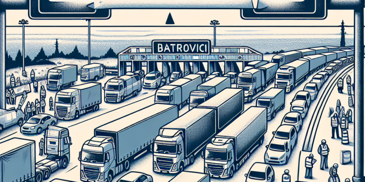 Teretna vozila na Batrovcima u čekanju: Sat vremena do prelaska granice