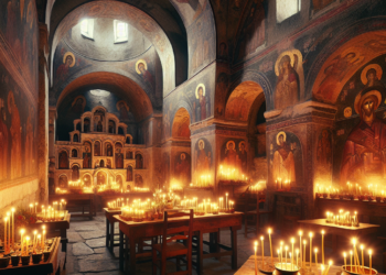 Upaljenim ratarskim svećama proslavljen Veliki četvrtak u Manastiru Tronoša
