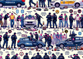 Podgorička policija u akciji: 108 vozača sankcionisano, 13 uhapšeno zbog vožnje pod dejstvom alkohola i droga