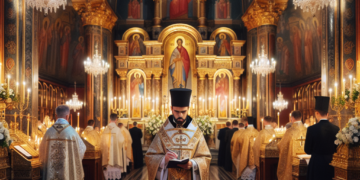 Vladika Tihon predvodi vaskršnju liturgiju u Hramu Svetog Save u Beogradu