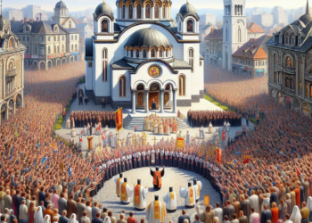 Đorđe Milićević poveo Srbe u Hrvatskoj u proslavu Vaskrsa uz liturgiju u Vukovaru