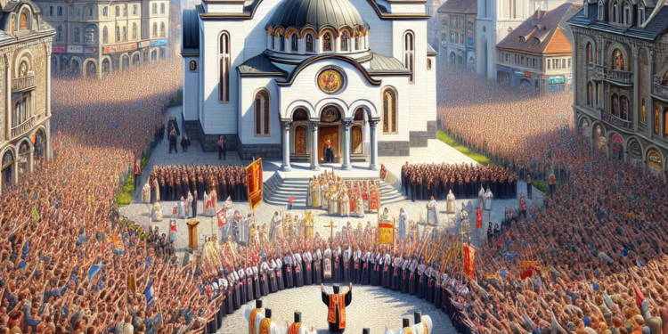 Đorđe Milićević poveo Srbe u Hrvatskoj u proslavu Vaskrsa uz liturgiju u Vukovaru