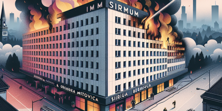 POŽAR U SREMSKOJ MITROVICI: Gori napušteni hotel „Sirmium“, vatrogasci u akciji